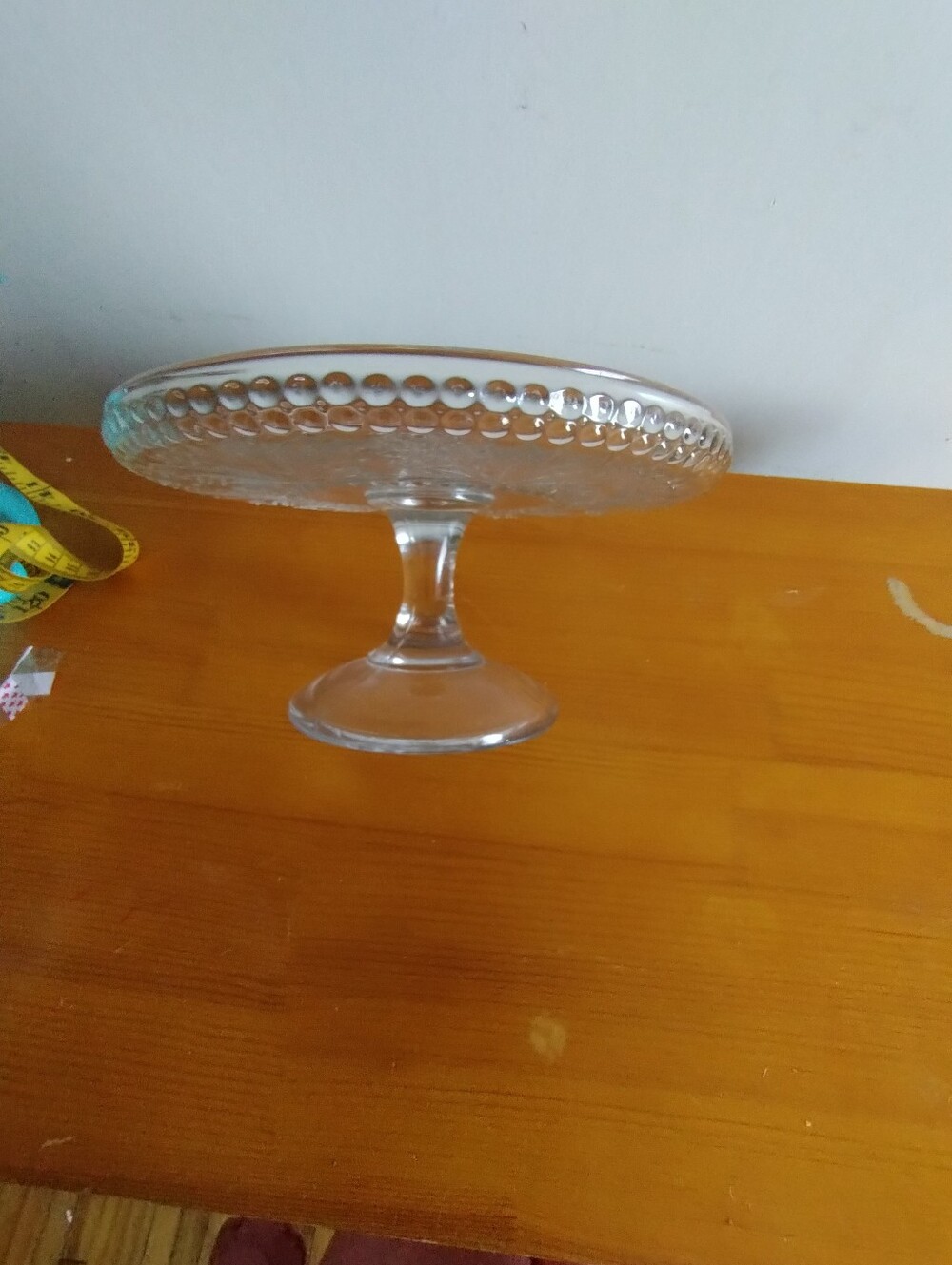 VTG Glass Cake Stan 9inch
